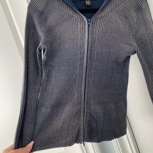 Distressed Short Hoodie Sweater